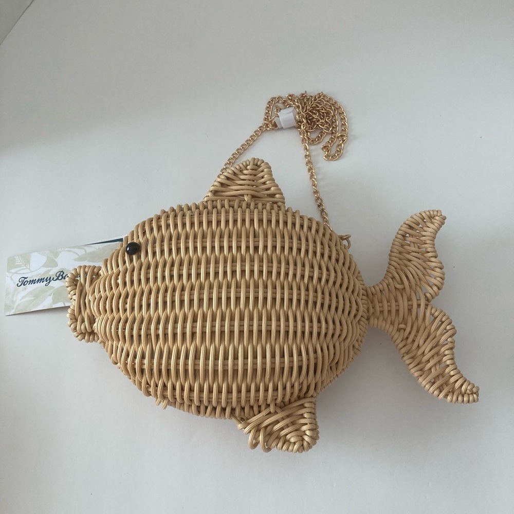 Tommy Bahama - woven Fish Bag - crossbody or clutch - NWT